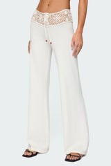Kirsty Crochet Waist Knit Pants